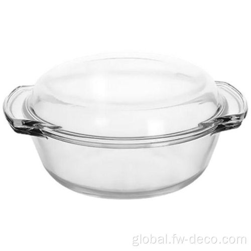 China 1L Clear crystal Glass Bowl With Cover Clear Manufactory